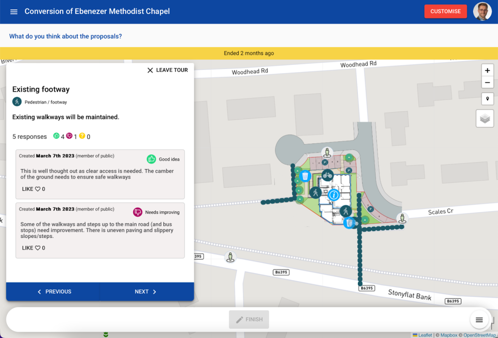 Ebenezer church conversion public consultation - desktop proposal map