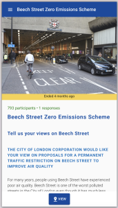 Beech Street consultation landing - mobile