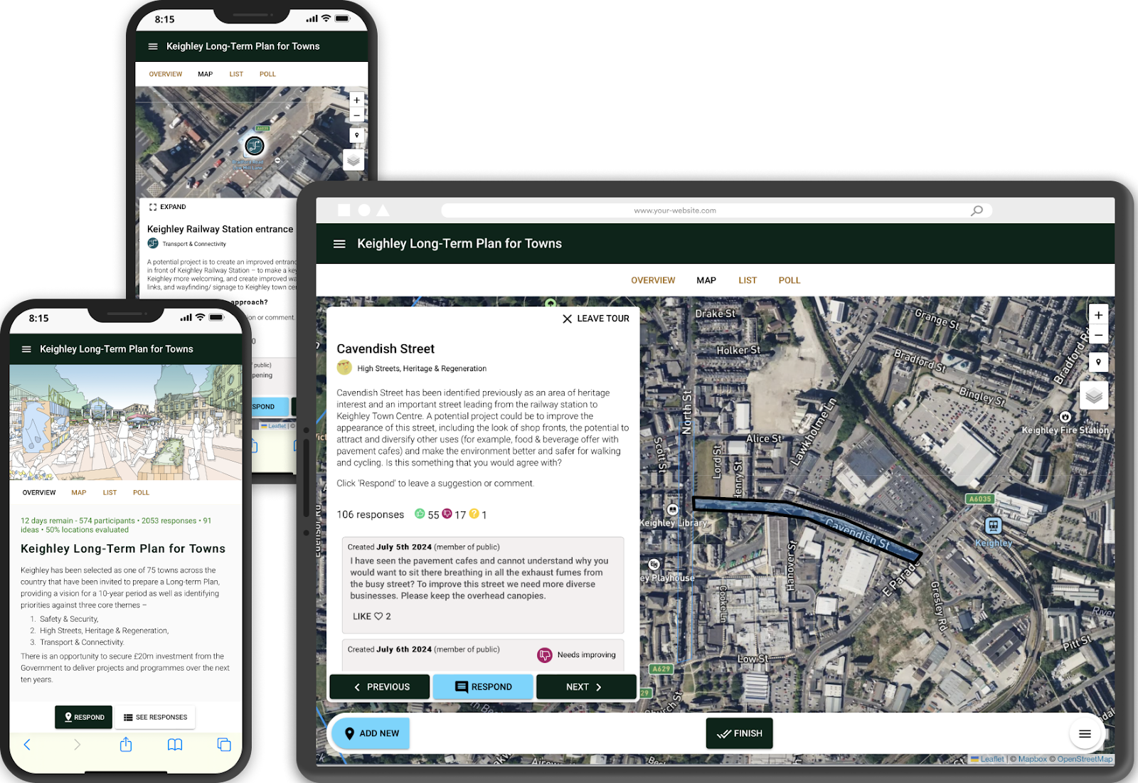 Keighley interactive consultation views